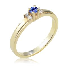  Женское кольцо с танзанитом и бриллиантами «La Tendresse»