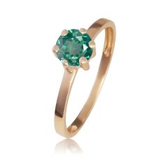 Золоте кольцо з зеленим топазом «Мальді»