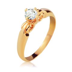 Кольцо золотое на помолвку с белым сапфиром «Ангелина»