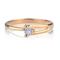 Кольцо помолвочное из золота с бриллиантом «Любовь моя»