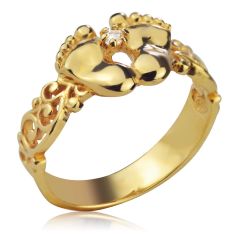 Золотое кольцо к рождению ребенка «Ножки малютки»