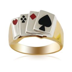 Золотое кольцо мужское «Козырный Туз»