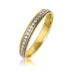 Тонкое обручальное кольцо с дорожкой бриллиантов «Special day»