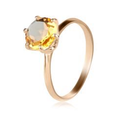 Золотое кольцо с цитрином «My Tiffany»