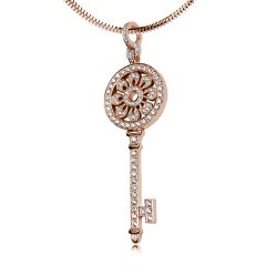 Золотой кулон в стиле Tiffany с бриллиантами «Ключ Фортуны»