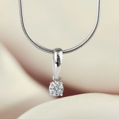 Золотий кулон з одним діамантом 0.25 Ct «Retba»