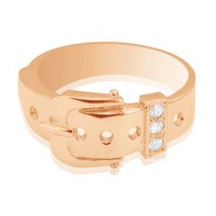 Золотий перстень с цирконієм «Belt»
