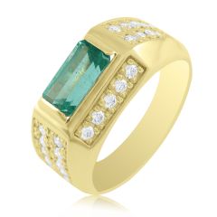 Золотий перстень зі смарагдом - 3 Карата
