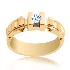 Золотий перстень з діамантом «Успіх і достаток»