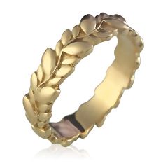 Золотое обручальное кольцо «Колос»