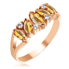Золотое кольцо с цитринами «Кимберли»