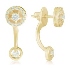 Каффы серьги с обсыпкой камней Swarovski «Tondo»