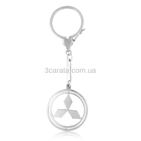 serebryanyj brelok na mashinu mitsubishi