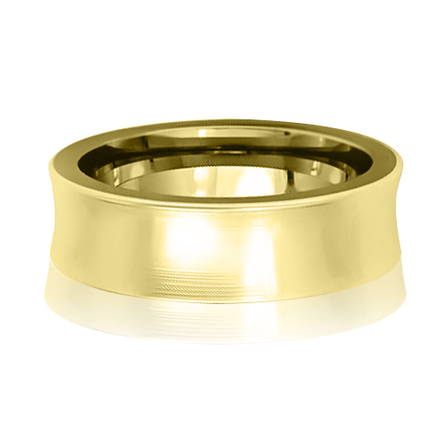 Золотое обручальное кольцо вогнутое