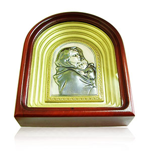 Икона настольная серебряная Богородица