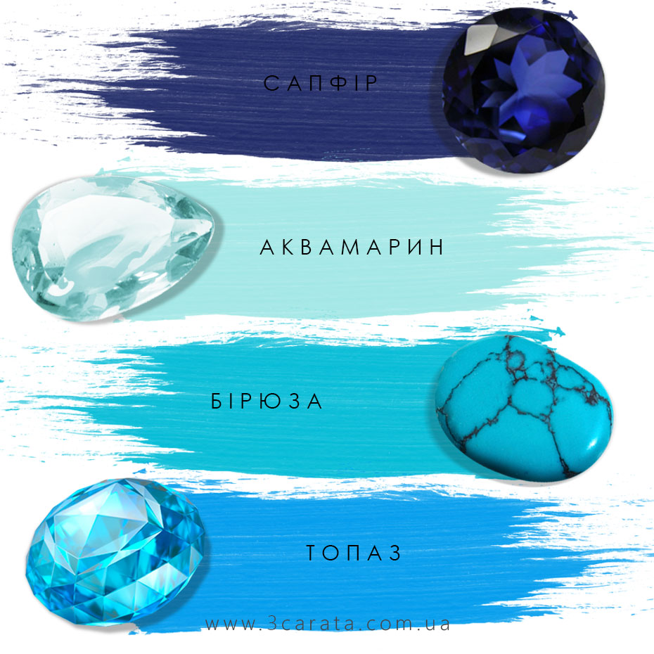 Синє дорогоцінне каміння Ювелірний інтернет-магазин 3Карата