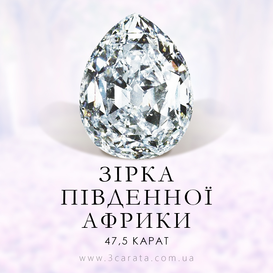 Діамант «Зірка Південної Африки» 47,5 каратів