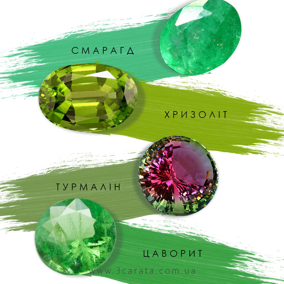 Зелене дорогоцінне каміння Ювелірний інтернет-магазин 3Карата