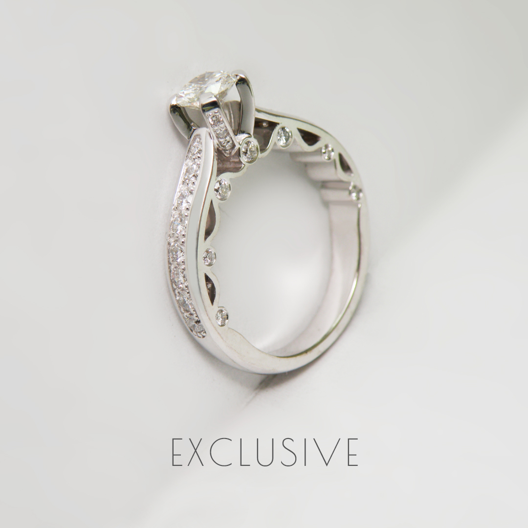 Кольцо с бриллиантом 0.5 карат 'Сияние любви'