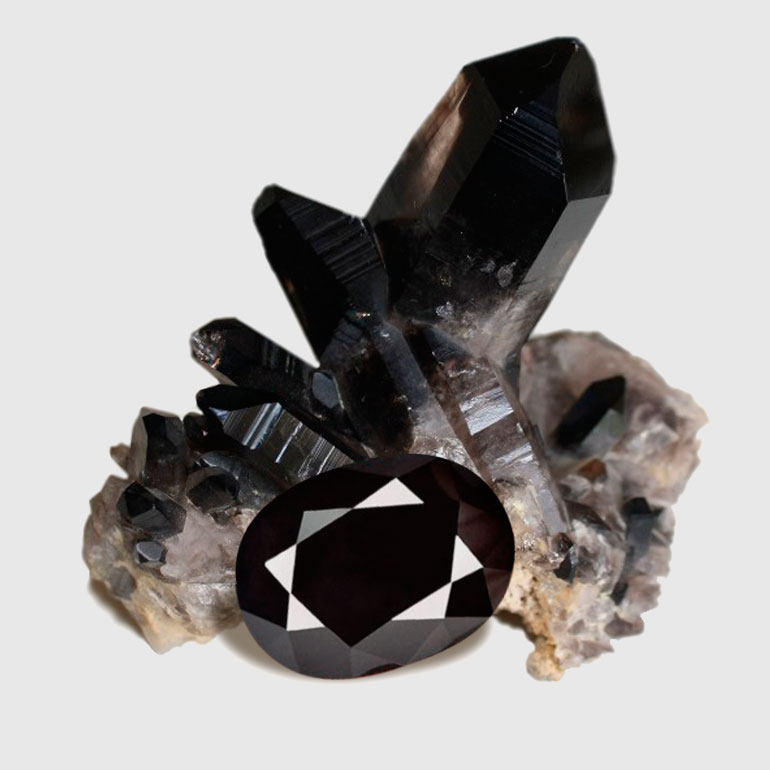 Камень морион фото - Черный кварц